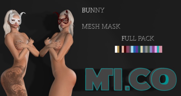 MI.CO Bunny Non Rigged Mesh Mask 20 Colour Wear Me