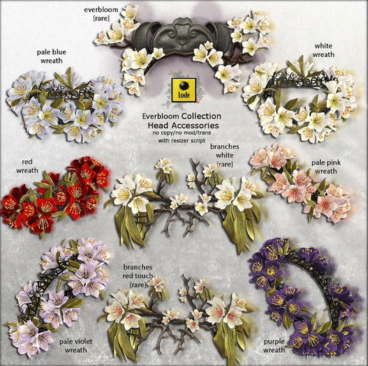 *LODE* Head Accessory - Everbloom Branches White RARE