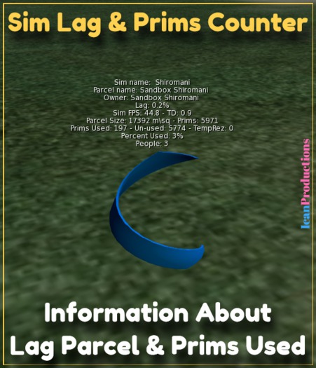 Sim Lag & Prims Counter