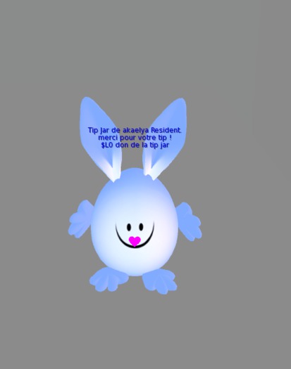 tip jar bunny blue