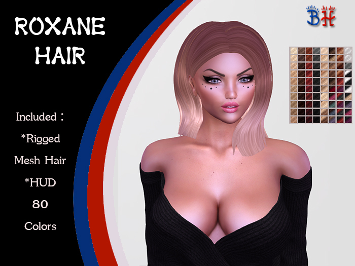 *BH* Roxane Hair w/Mixed Colors_HUD