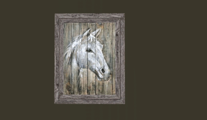 Trusted Friend - painting on rustic wallboards