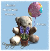 ~I Love You Mom Shabby Teddy Bear~~