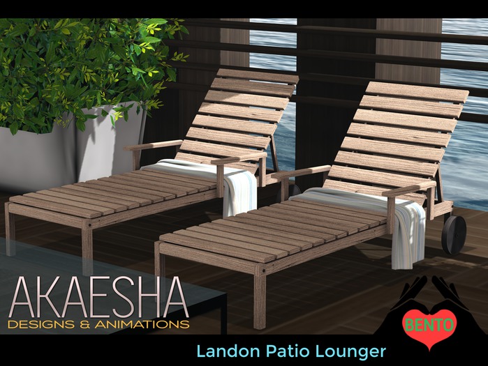 Outdoor Pool and Patio Recliner / Lounger (Style: Landon) Bento Animations