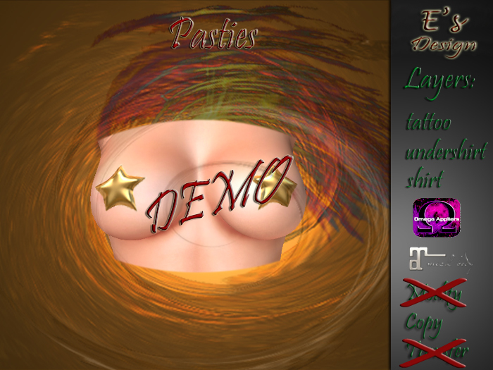 Pasties Star gold E's Design DEMO
