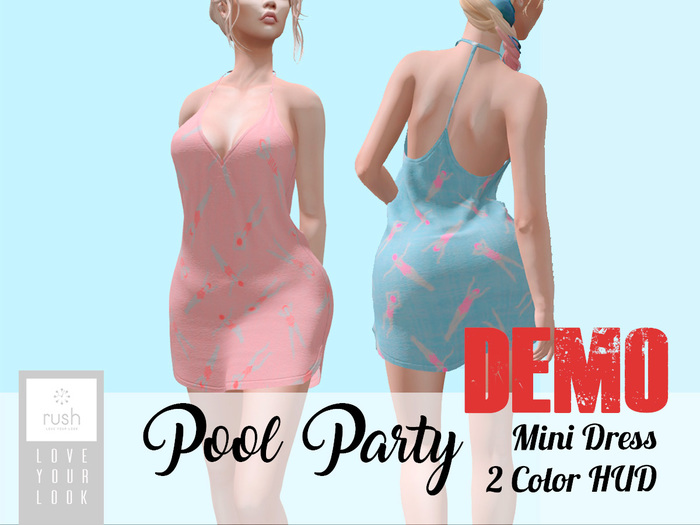 RUSH Pool Dress DEMO Pack 2 Col. HUD