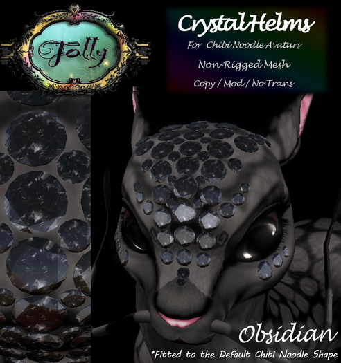 Folly - Crystal Helm for Noodles - Obsidian