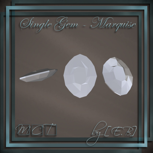 [E.B] Single Gem w/ Script - Marquise - LOD Resistant Facetted Nano Gem Sculpt Map