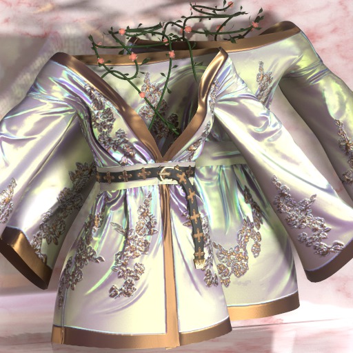Eliavah ~ Rafflesia Dress [PRISM GOLD] (Maitreya, Slink Hourglass, Belleza Isis & Freya)