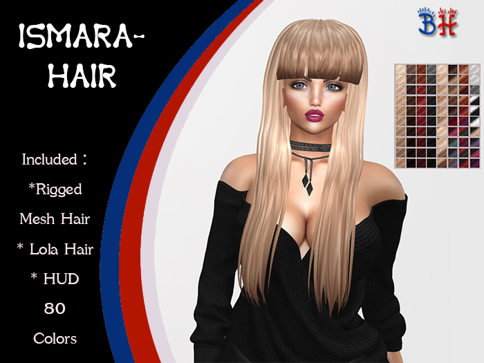 *BH* Ismara Hair w/Mixed Colors_HUD