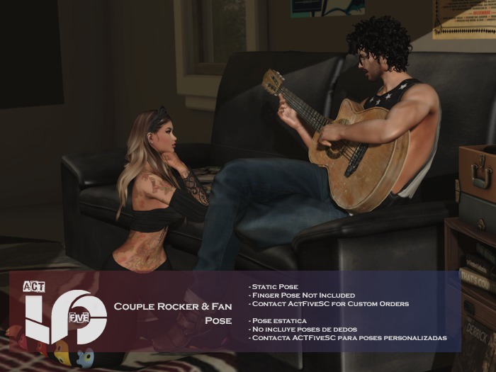 ACT5-187-Couple Rocker & Fan Pose BOXED 