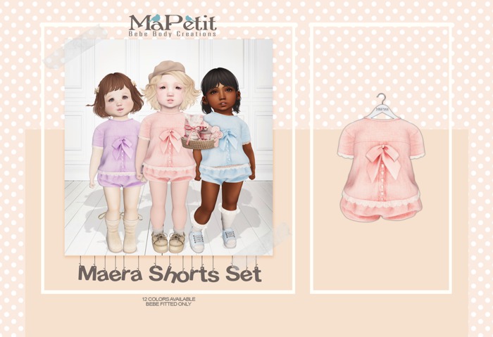[M] Bebe Maera Shorts Set - Tea Cake (Fitted)