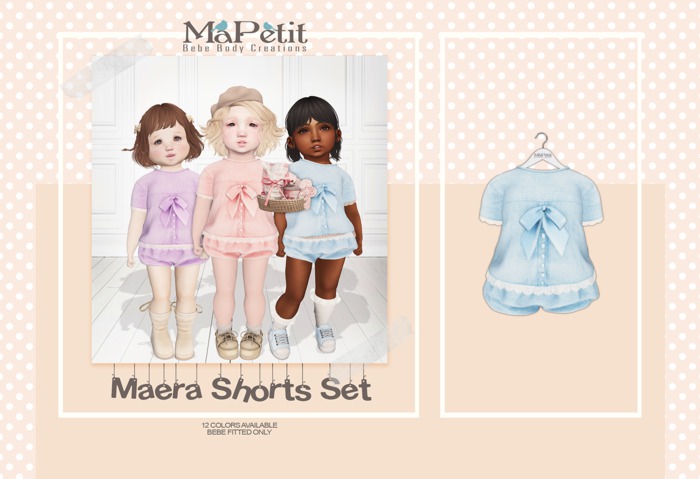 [M] Bebe Maera Shorts Set - Meringue (Fitted)