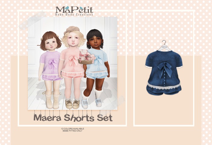 [M] Bebe Maera Shorts Set - Azul (Fitted)