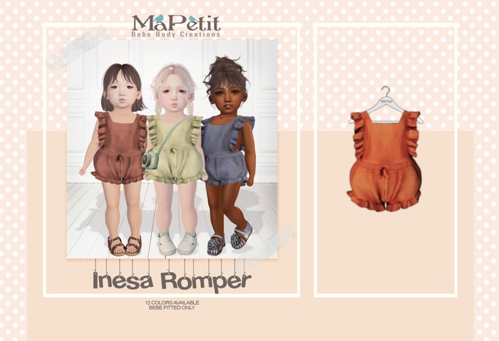 [M] Bebe Inesa Romper (Fitted) - Salmon
