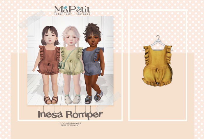 [M] Bebe Inesa Romper (Fitted) - Mustard