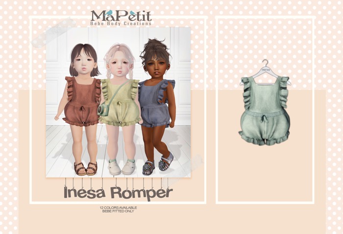 [M] Bebe Inesa Romper (Fitted) - Meringue