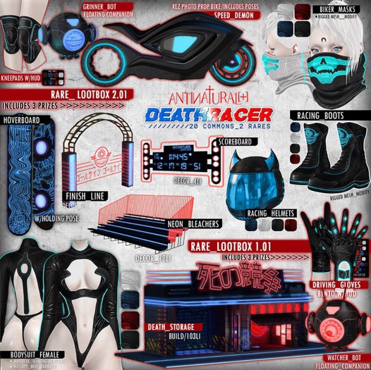 ANTINATURAL[+] Deathracer / Racing Helmet / RED