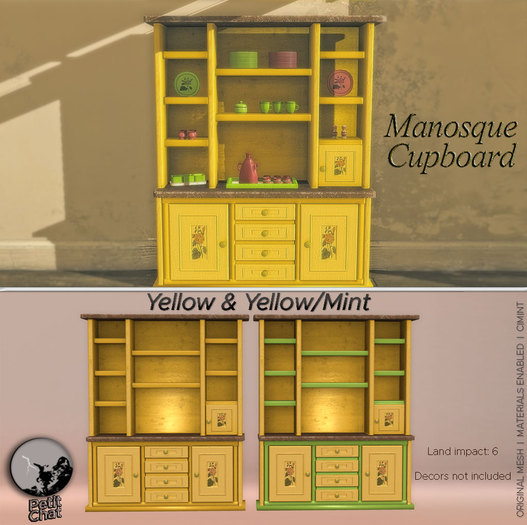 *PC* Manosque Cupboard Yellow & Yellow/Mint