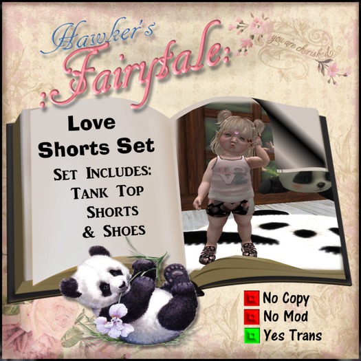 ~HF~  Love Shorts Set - Bebe