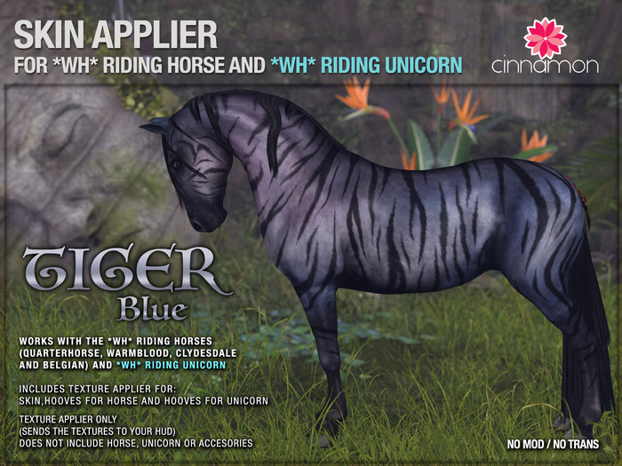 *CINNAMON* Fantasy skin applier- Tiger blue charcoal- BOX