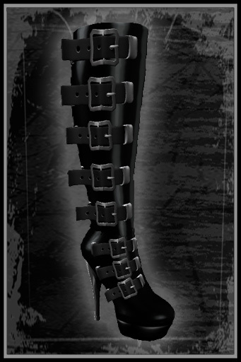 Hot Gothic latex boots - black