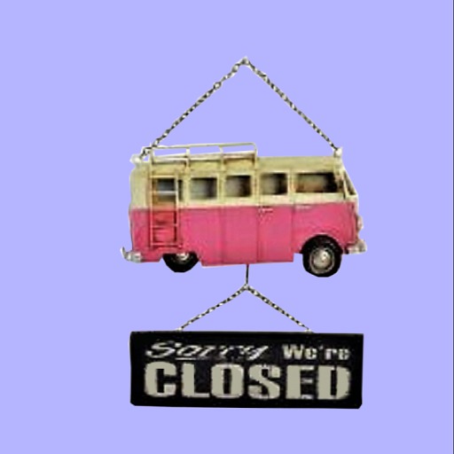 VW Bus Closed Sign wall hanging