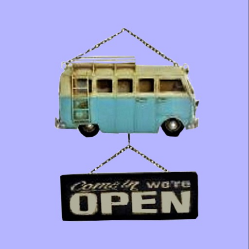 VW Bus Open Sign wall hanging