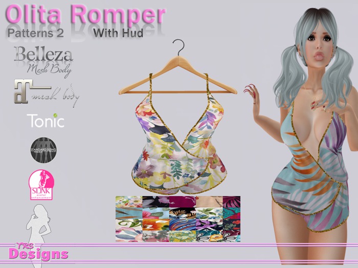 Olita Romper With Hud Patterns 2