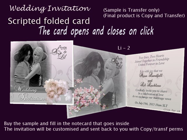 Wedding Invitation - Folded card