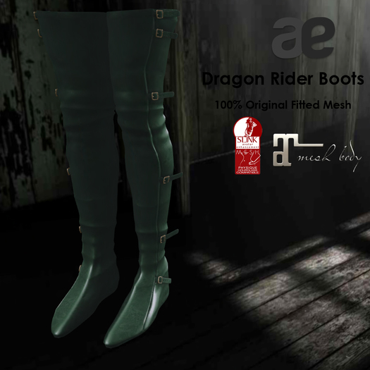 [ae] Dragon Rider Boots Green