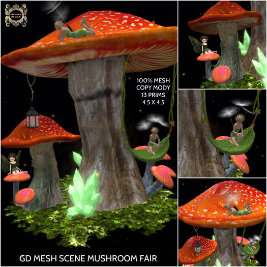 GD MESH SCENE MUSHROOM FAIRY