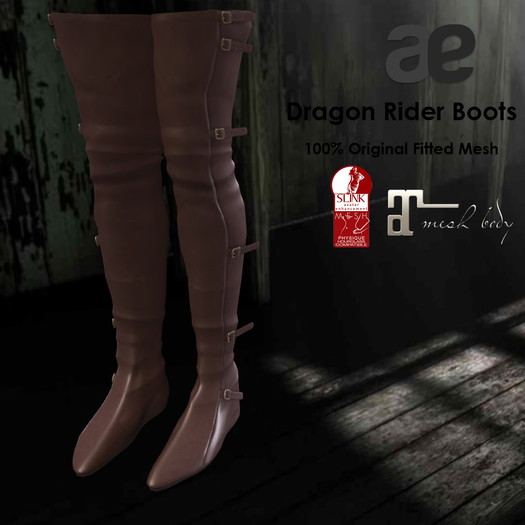 [ae] Dragon Rider Boots Brown