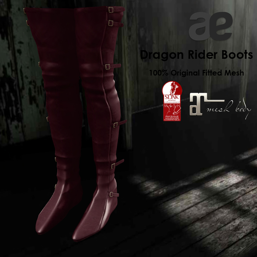 [ae] Dragon Rider Boots Ox Blood