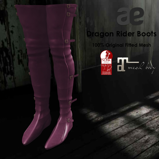 [ae] Dragon Rider Boots Purple