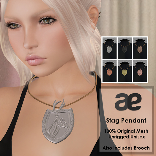 [ae] Stag Pendant & Brooch FATPACK