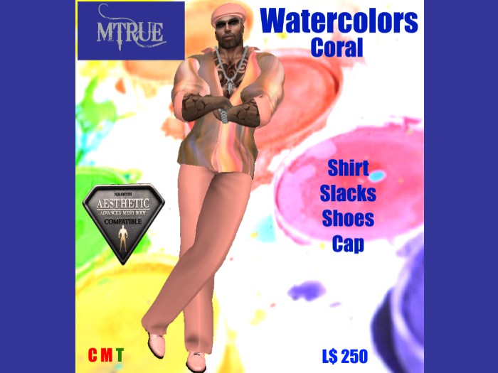 M. True Watercolors (Coral)