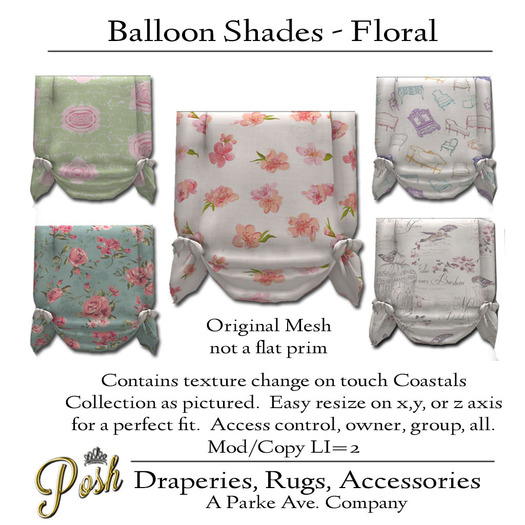 [Posh]Balloon Shade - Florals Texture Change