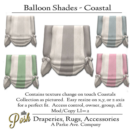 [Posh]Balloon Shade - Coastal Texture Change