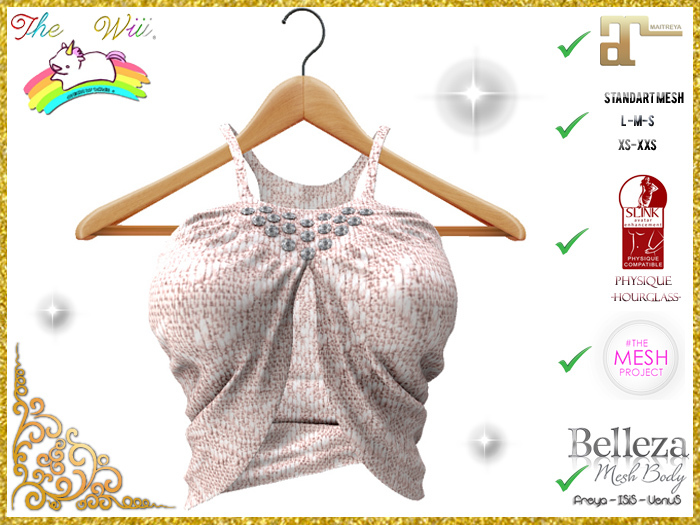 Tank Pink Wool Diamonds
