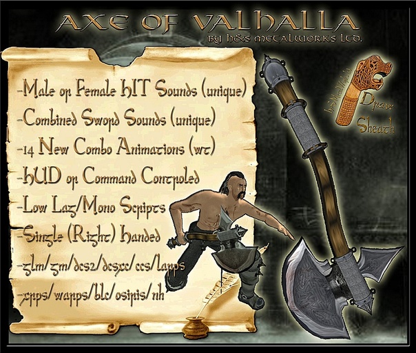 ~AXE OF VALHALLA~, a Viking / Warrior / GOR combat axe