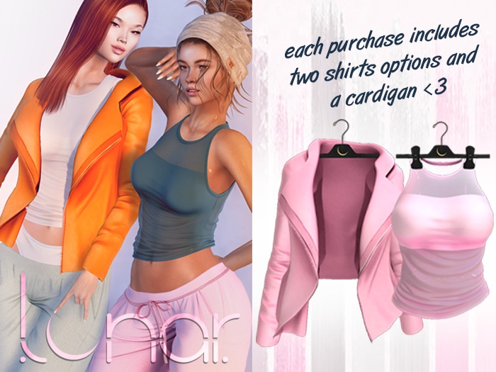 Lunar - Luna Top & Cardigan - Bubblegum Pink (Boxed)