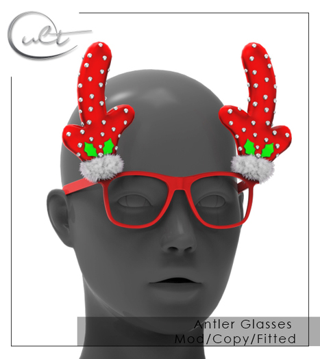 : CULT : Antlers Xmas Glasses