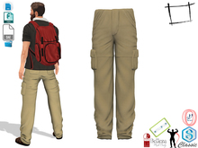 Dae Obj FBX Men's Desert Cargo Pants With Side Pockets Signature Gianni, Slink, Belleza Jake