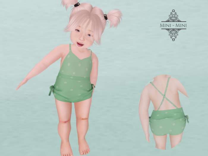 {Mini-Mini} Swimwear Green Dots (add)
