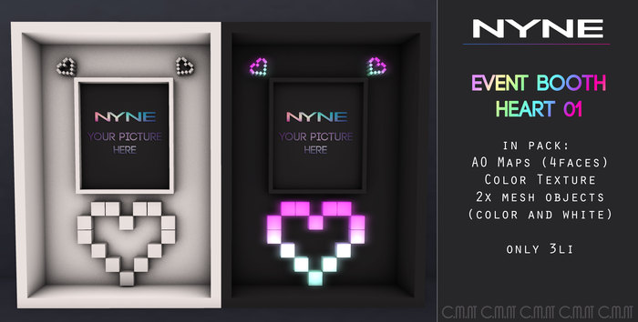 [NYNE] Wall Display - Event Booth - Heart 01