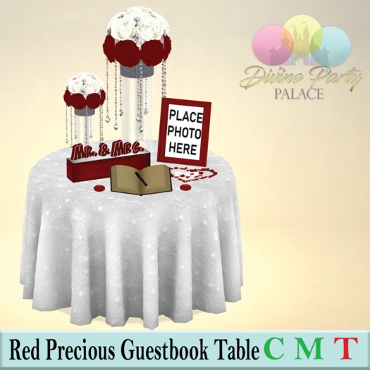 {DPP} Red Precious Guestbook Table (add me)