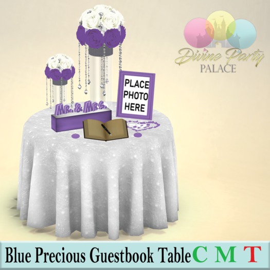{Divine Party Palace} Lilac Precious Guestbook Table 