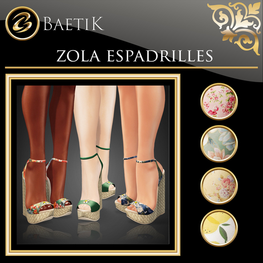 Baetik : Zola Espadrille : Pastel Prints
