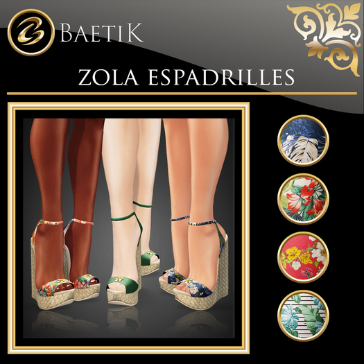Baetik : Zola Espadrille : Bold Prints